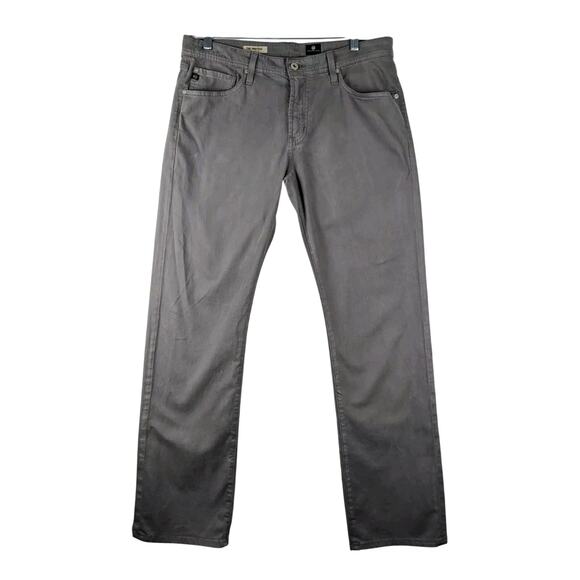 Adriano Goldschmied Pants Mens 33x34 Gray The Protege Straight Leg Chino Cotton - Picture 1 of 10